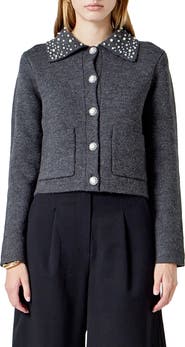 Endless Rose Embellished Collar Cardigan