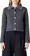 Endless Rose Embellished Collar Cardigan