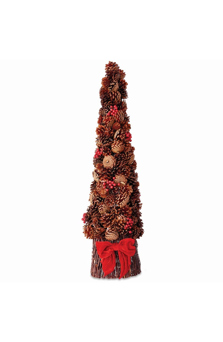 Napa Home & Garden Pine Cone & Berry Faux (Fake) 36"H Topiary, Main, color, Red