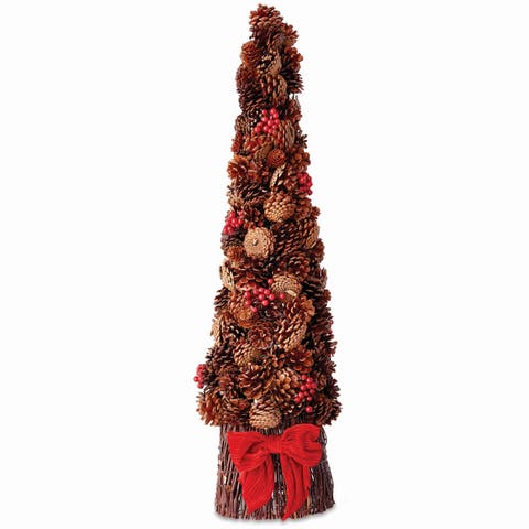 Pine Cone & Berry Faux (Fake) 36"H Topiary