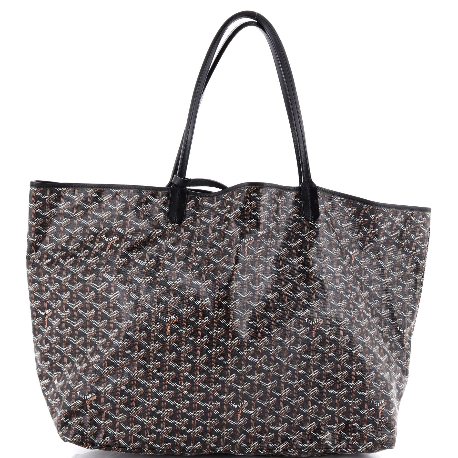 Pre-Owned Goyard Saint Louis Tote Claire Voie Coated Canvas GM, Alternate, color, Black