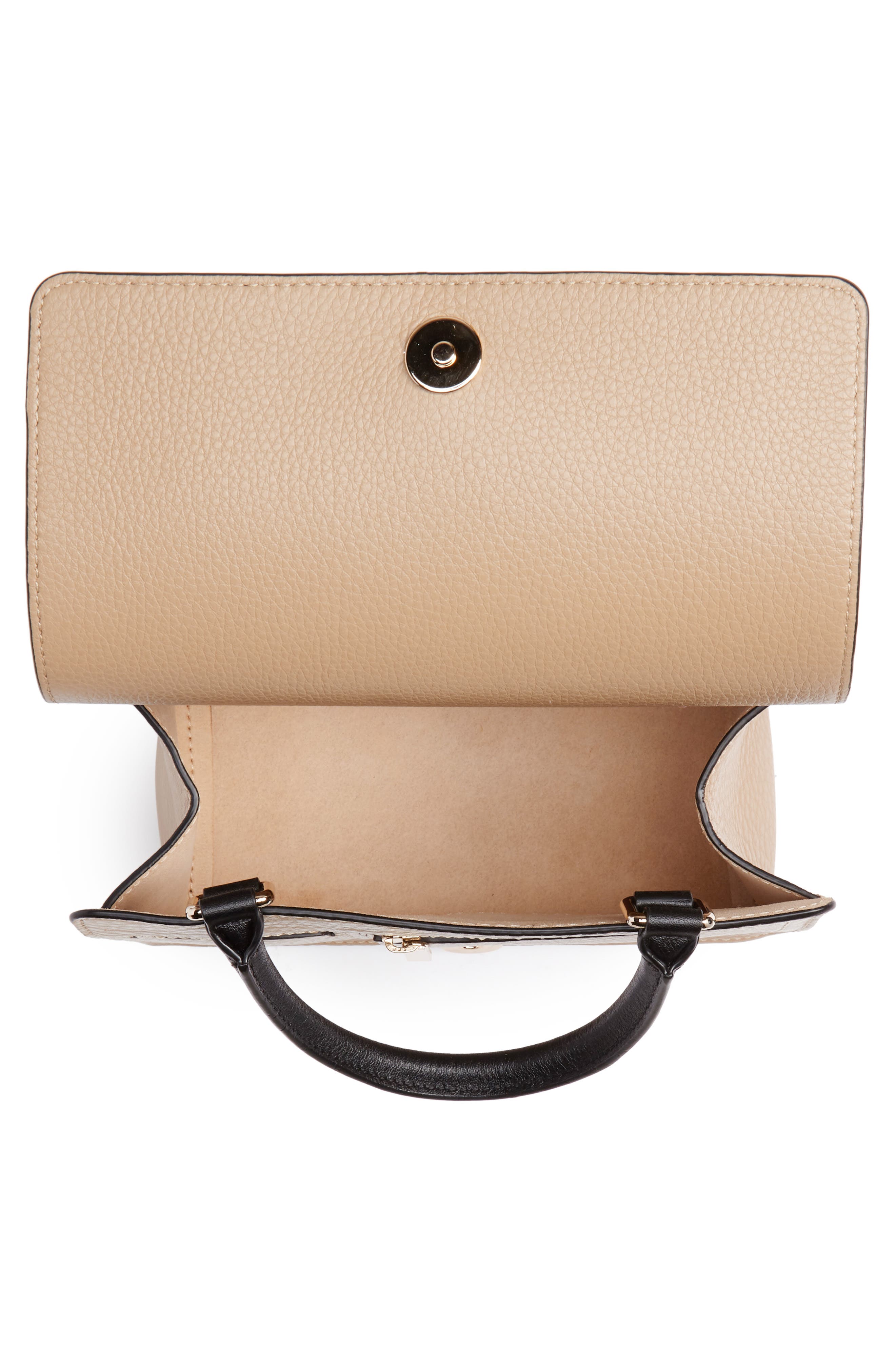 Mini Prism Convertible Satchel, Alternate, color, ALMOND/ TRUE BLACK/ DARK WINE