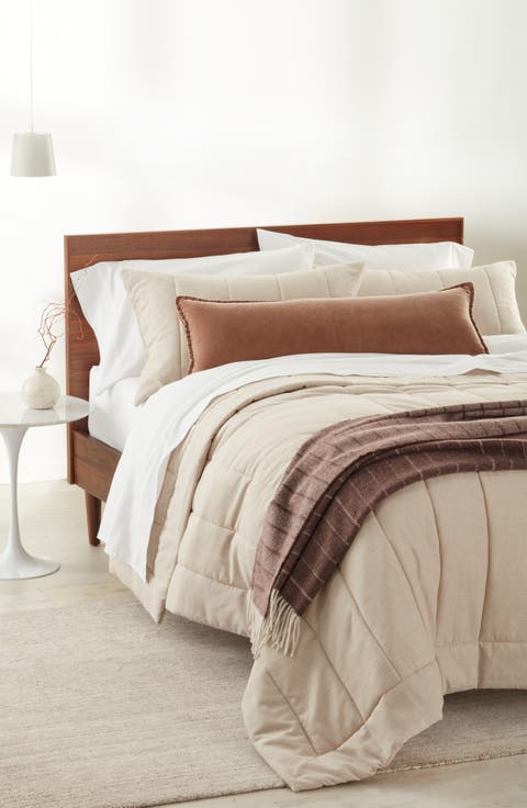 Organic Cotton Mélange Quilted Comforter & Shams Set