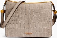 Donna Karan New York Jericho Croc-Effect Suede Shoulder Bag