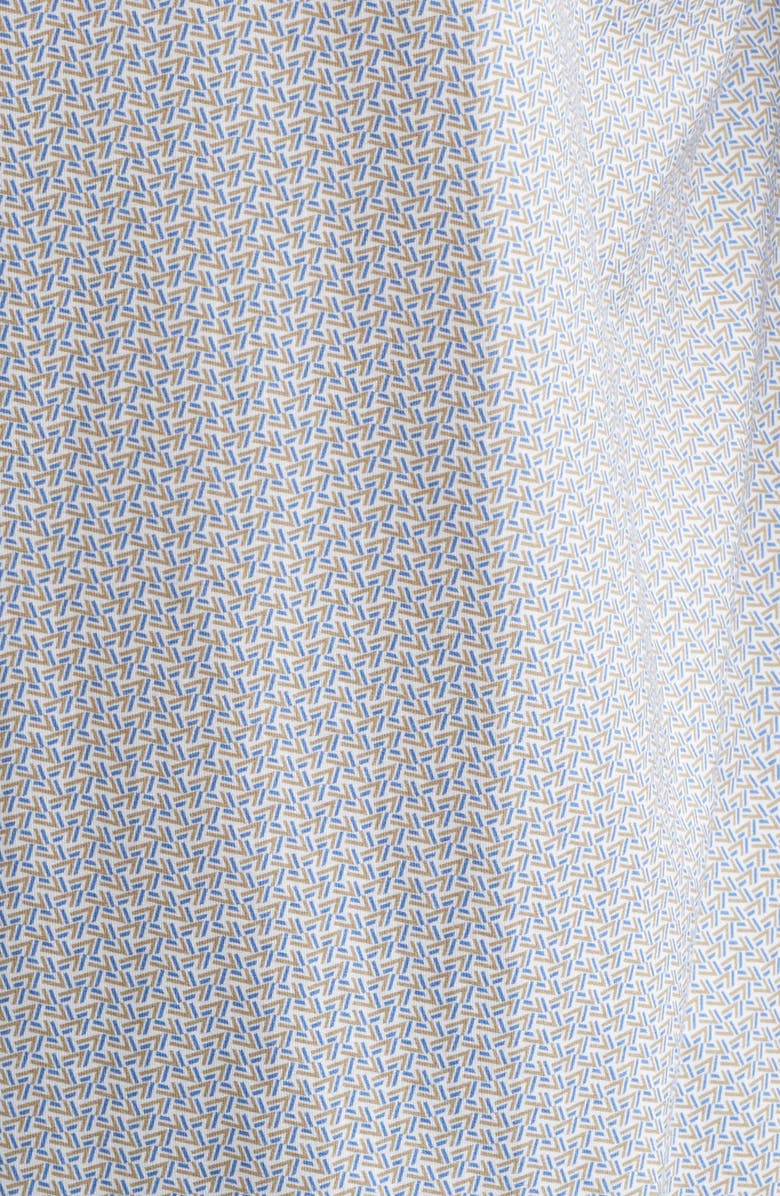 Bugatchi James OoohCotton<sup>®</sup> Geo Print Button-Up Shirt, Alternate, color, Sand/ Blue