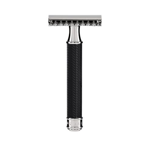 Traditional Black/Chrome Safety Razor (Open Comb)
