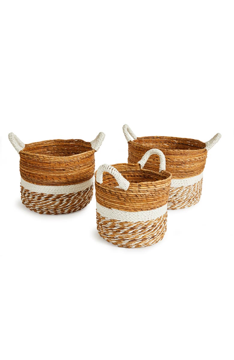 Napa Home & Garden Key Largo Round Baskets Set of 3, Main, color, 