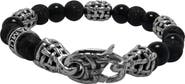SAMUEL B. Lava & Onyx Beaded Bracelet
