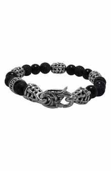 SAMUEL B. Lava & Onyx Beaded Bracelet