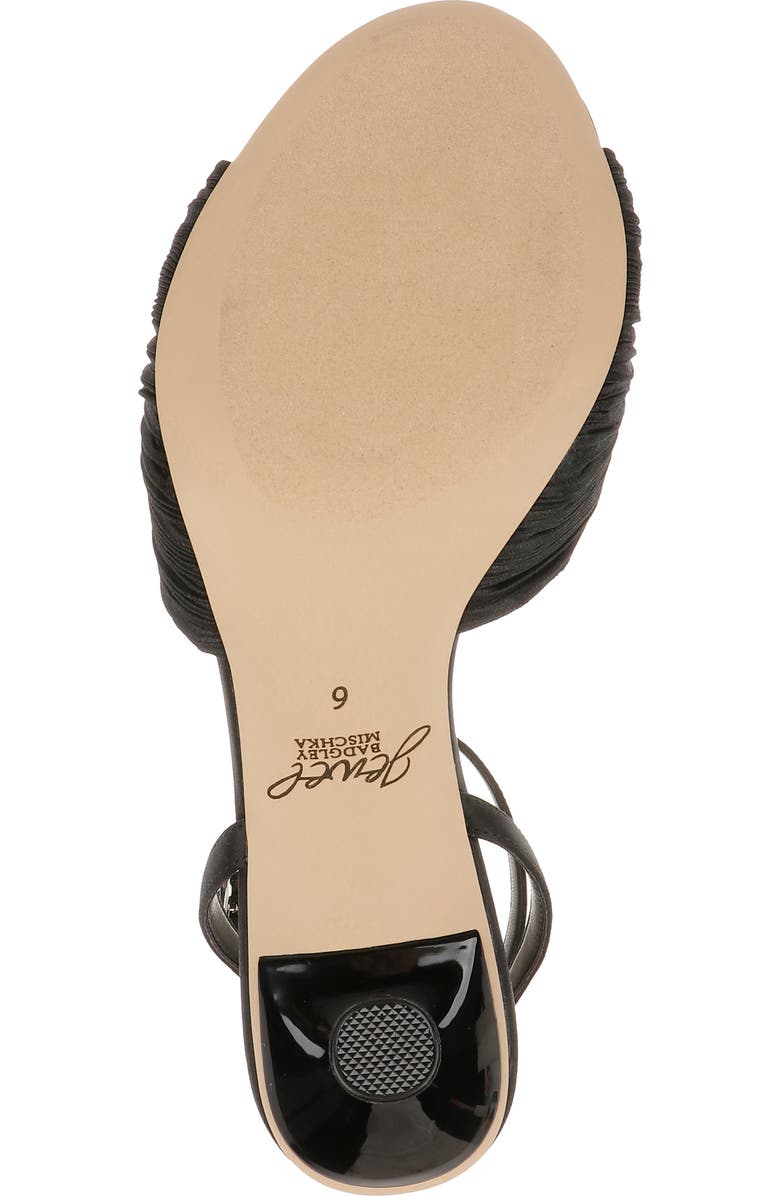 Jewel Badgley Mischka Ibis Ankle Strap Sandal, Alternate, color, Black Fabric