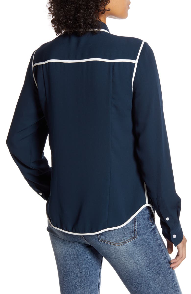 Tommy Hilfiger Contrast Trim Woven Shirt, Alternate, color,