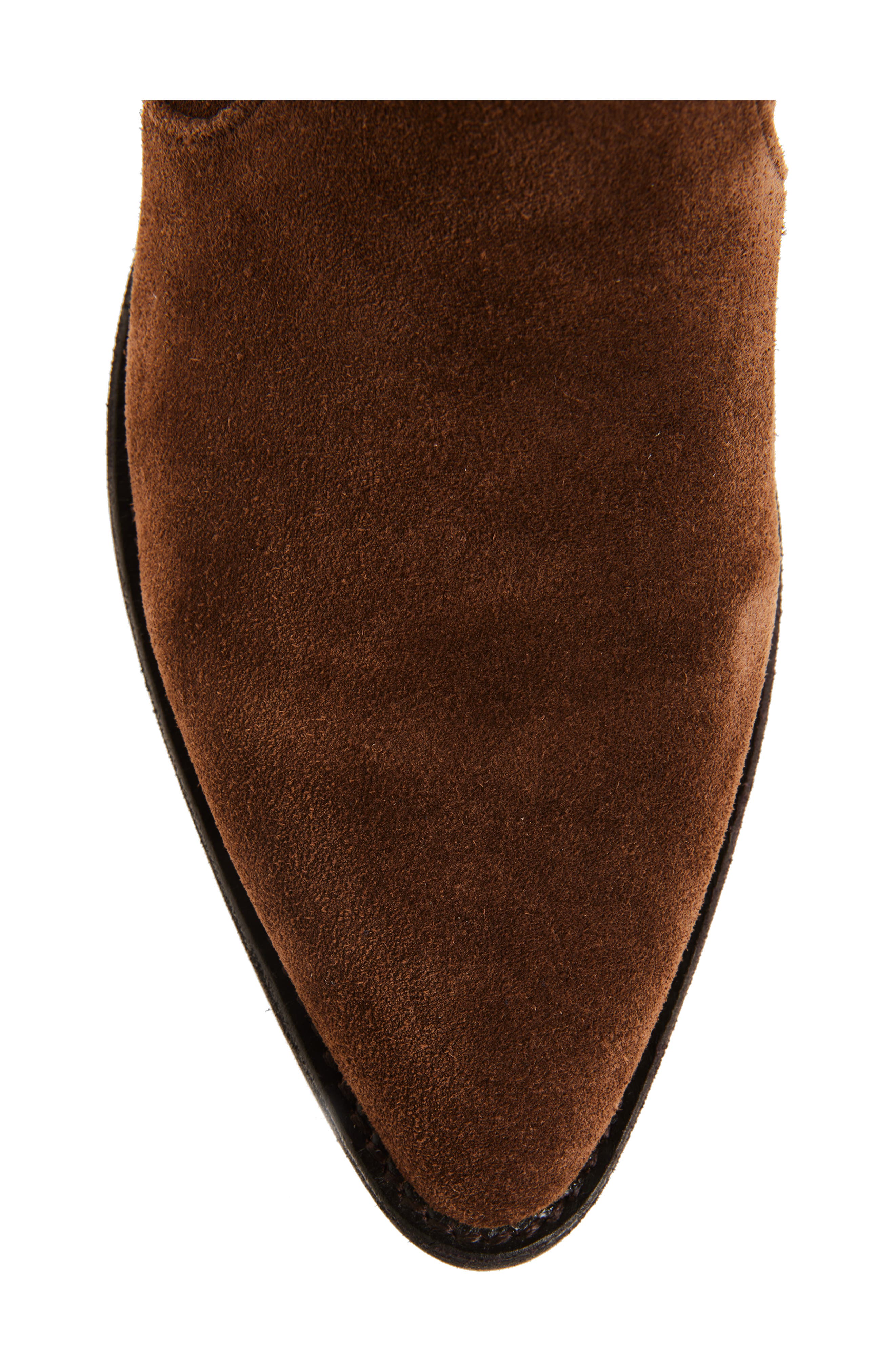 Jeffrey Campbell Busca Suede Pointy Toe Boot, Alternate, color, Brown Suede