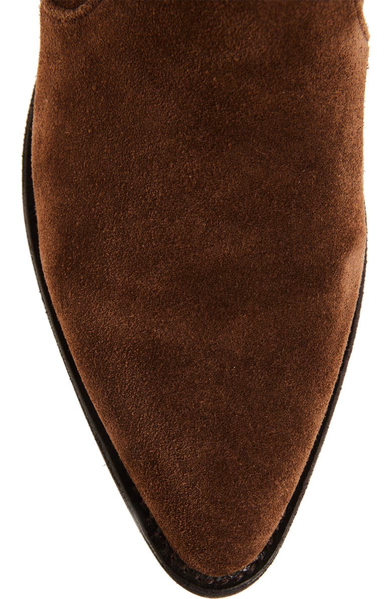 Jeffrey Campbell Busca Suede Pointy Toe Boot, Alternate, color, Brown Suede