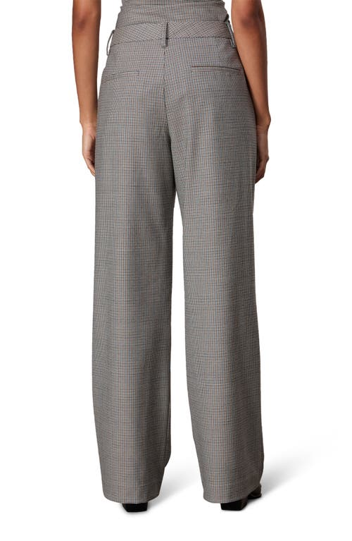 Rag & Bone Andi High Waist Ankle Wide Leg Pants In Bluplaid