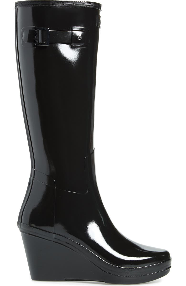Hunter Refined Knee High Waterproof Rain Boot, Alternate, color,