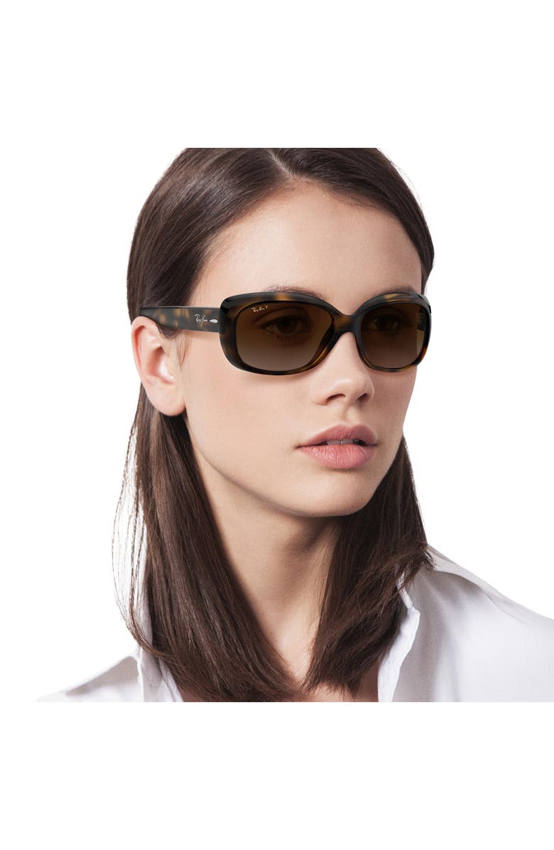 Ray-Ban Jackie Ohh 58mm Polarized Sunglasses, Alternate, color, Havana