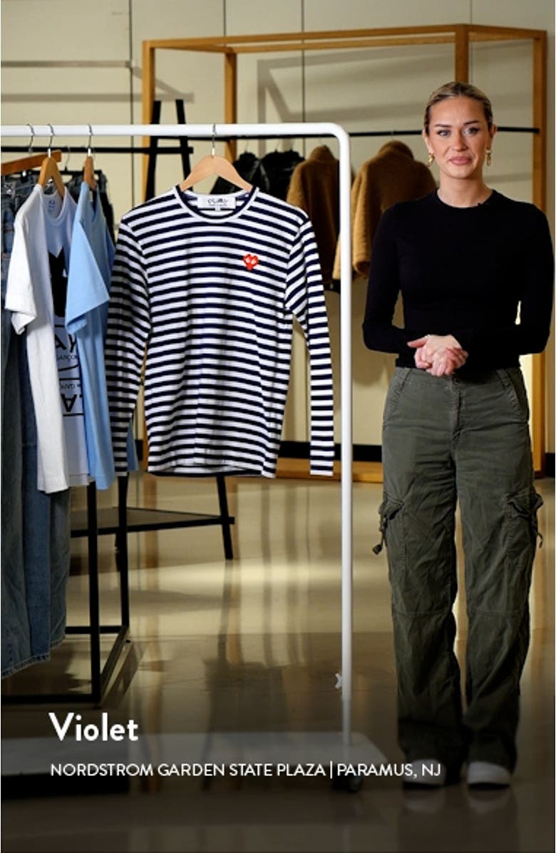 Pixel PLAY Appliqué Stripe Long Sleeve T-Shirt, sales video thumbnail