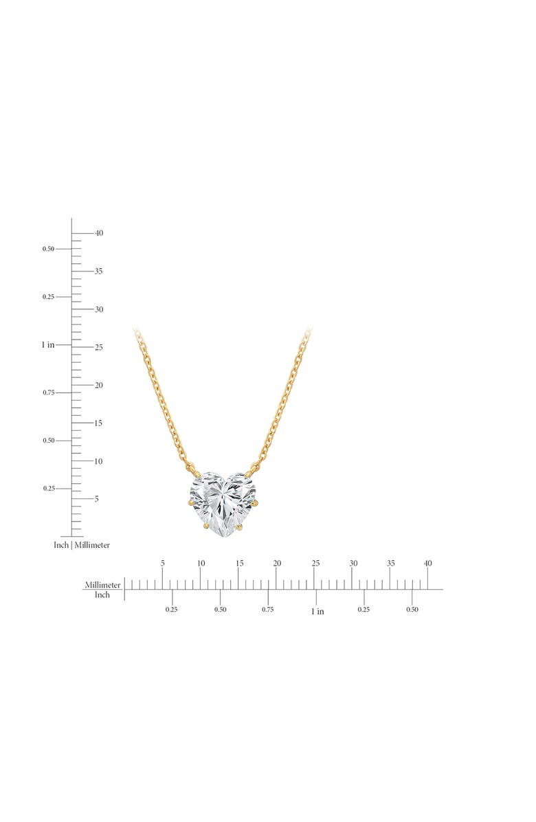 Crislu Adore Cubic Zirconia Heart Pendant Necklace, Alternate, color, 18Kyg/ Clear Stone