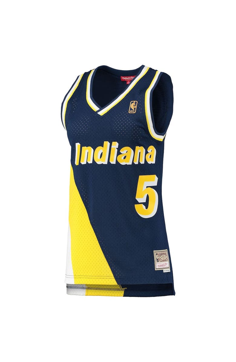 Mitchell & Ness Women's Mitchell & Ness Jalen Rose Navy Indiana Pacers 1996/97 Hardwood Classics Swingman Jersey, Alternate, color,