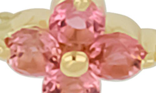 Bony Levy Clover Pink Tourmaline Bracelet In 14k Yellow Gold