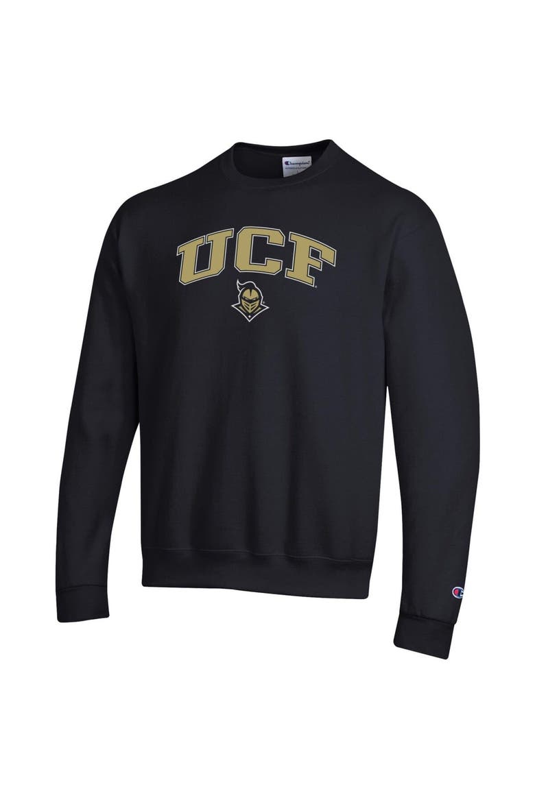 Men's Champion  Black UCF Knights Arch Over Logo Pullover Sweatshirt, Alternate, color, Black