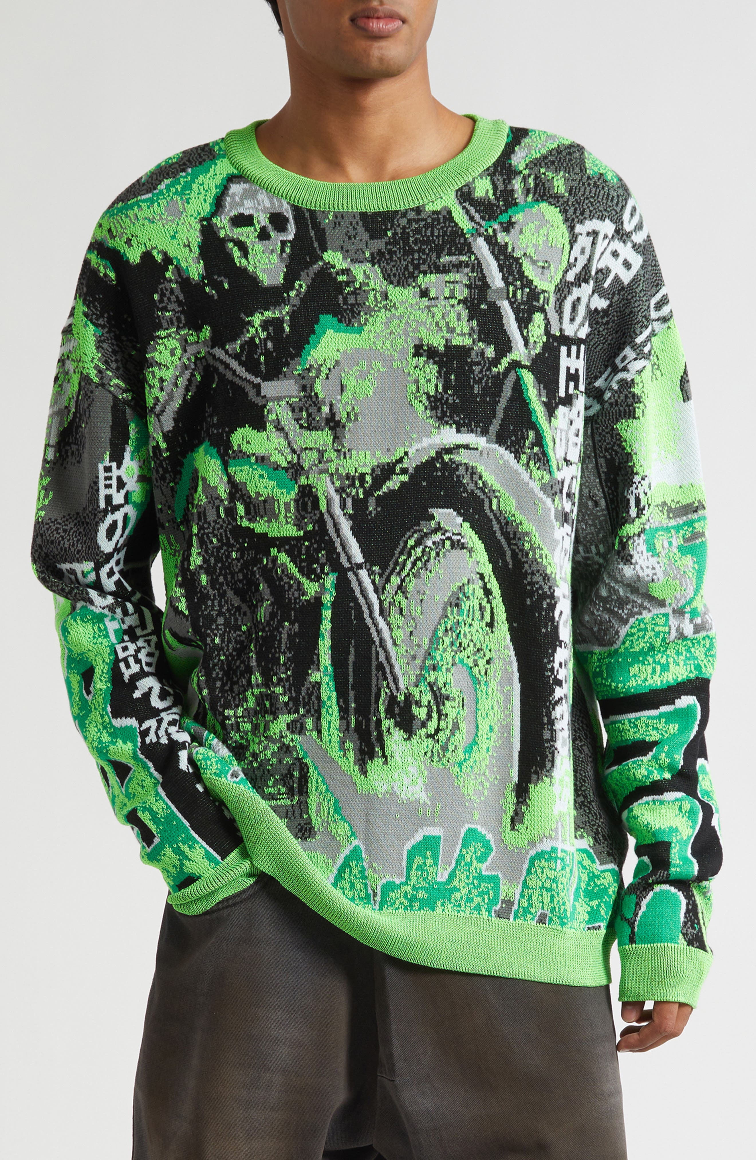 Misfit Jacquard Cotton Sweater