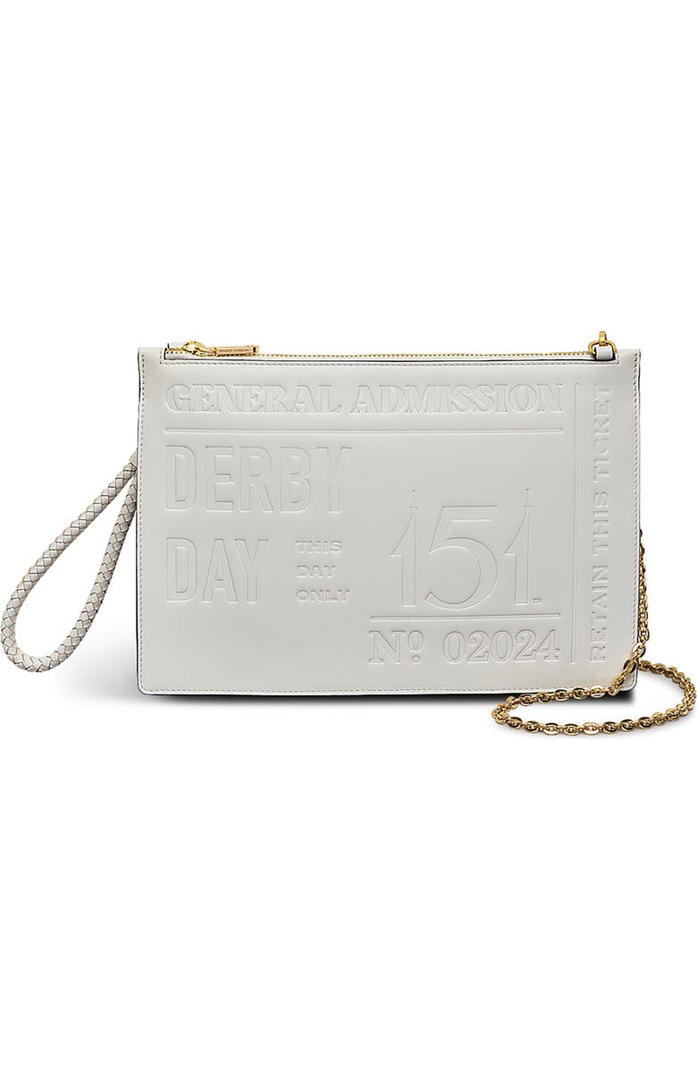 Radley x Kentucky Derby Lily Medium Leather Crossbody Bag, Main, color, Chalk
