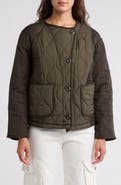 INDUSTRY REPUBLIC CLOTHING Colorblock Quilted Barn Jacket