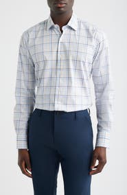 Peter Millar Warren Plaid Crown Light Button-Up Shirt