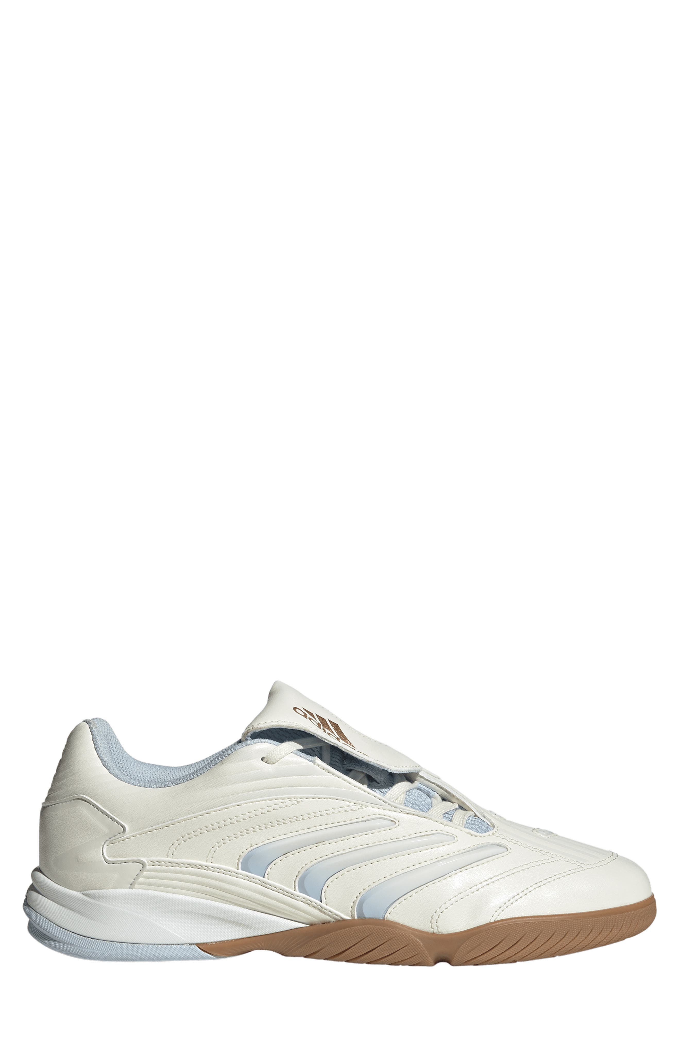 adidas Gender Inclusive Predator Sala Soccer Sneaker, Alternate, color, Off White/ Crystal Sky/ Gum4