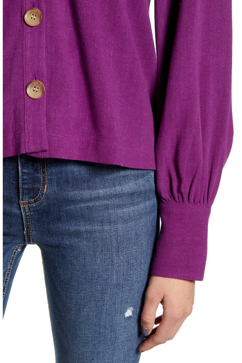 Bishop Long Sleeve Blouse, Alternate, color, PURPLE BELL