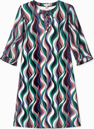 Noni Daily Geo Swim Dress Short Sleeve Above Knee Swim Dress