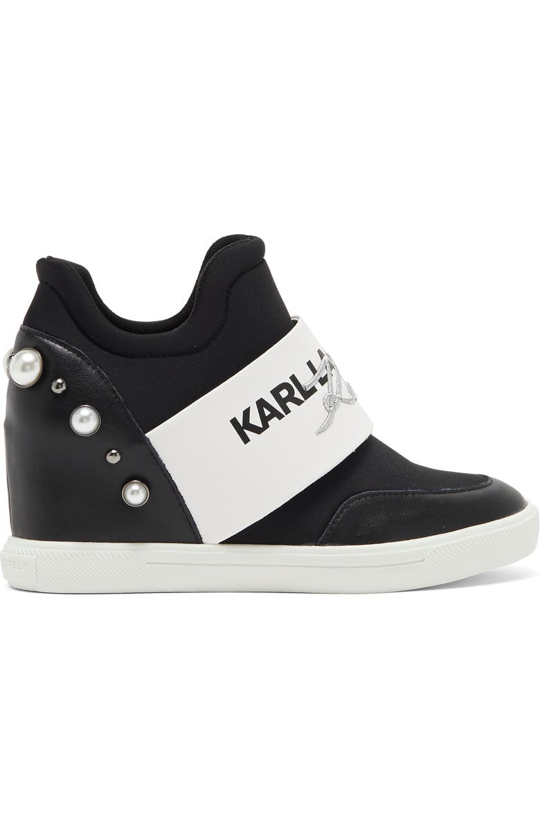 KARL LAGERFELD PARIS Charsi Wedge Sneaker, Alternate, color,