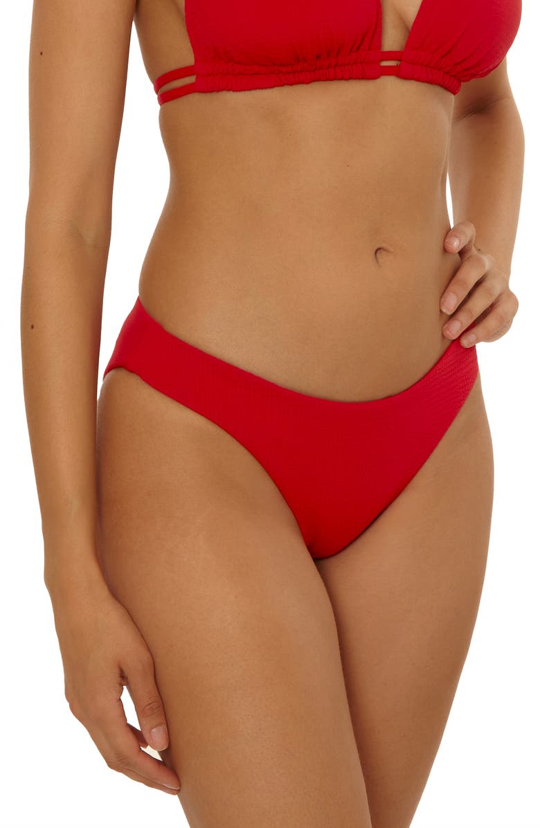 Becca Riviera Hipster Bikini Bottoms, Alternate, color, Apple