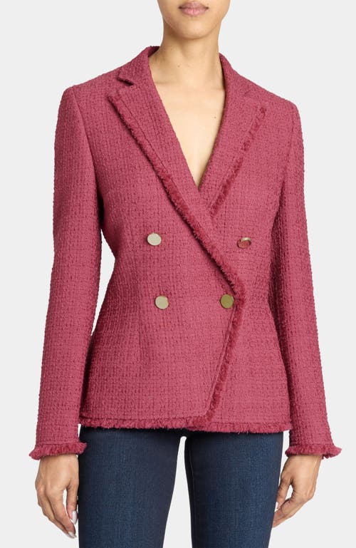 Santorelli Alaia Double-breasted Tweed Jacket In Brown