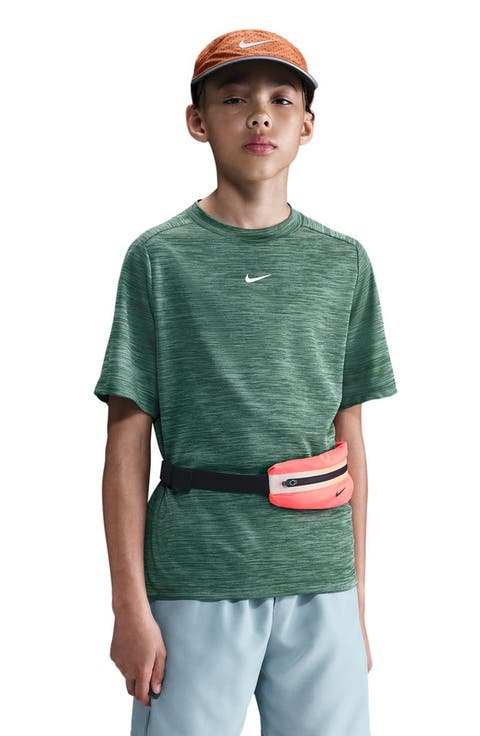 Kids' Heathered Dri-FIT Swoosh Graphic T-Shirt (Big Kid)