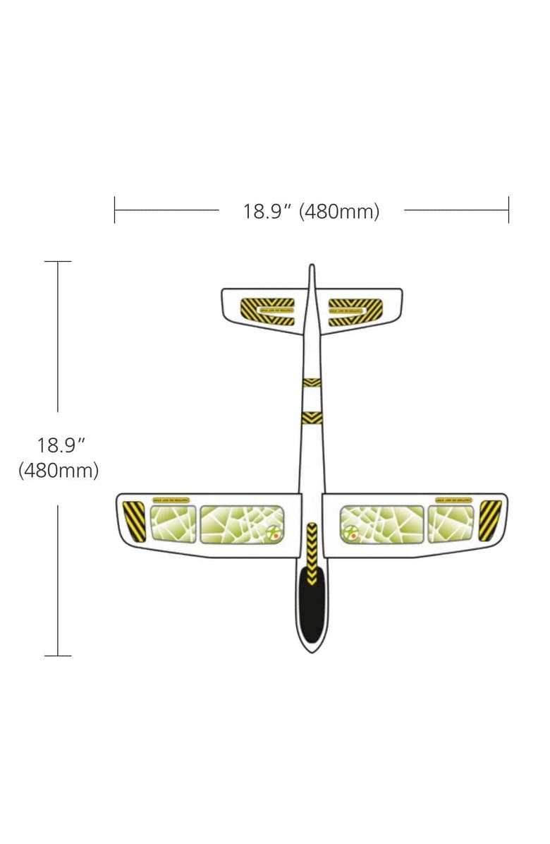 HABA 19" Hand Glider - Terra Kids Outdoor Toy Airplane, Easy-to-Assemble Kids Outdoor Toys & Plane Gliders Made from Robust Styrofoam for Ages 8+, Alternate, color, White Multi