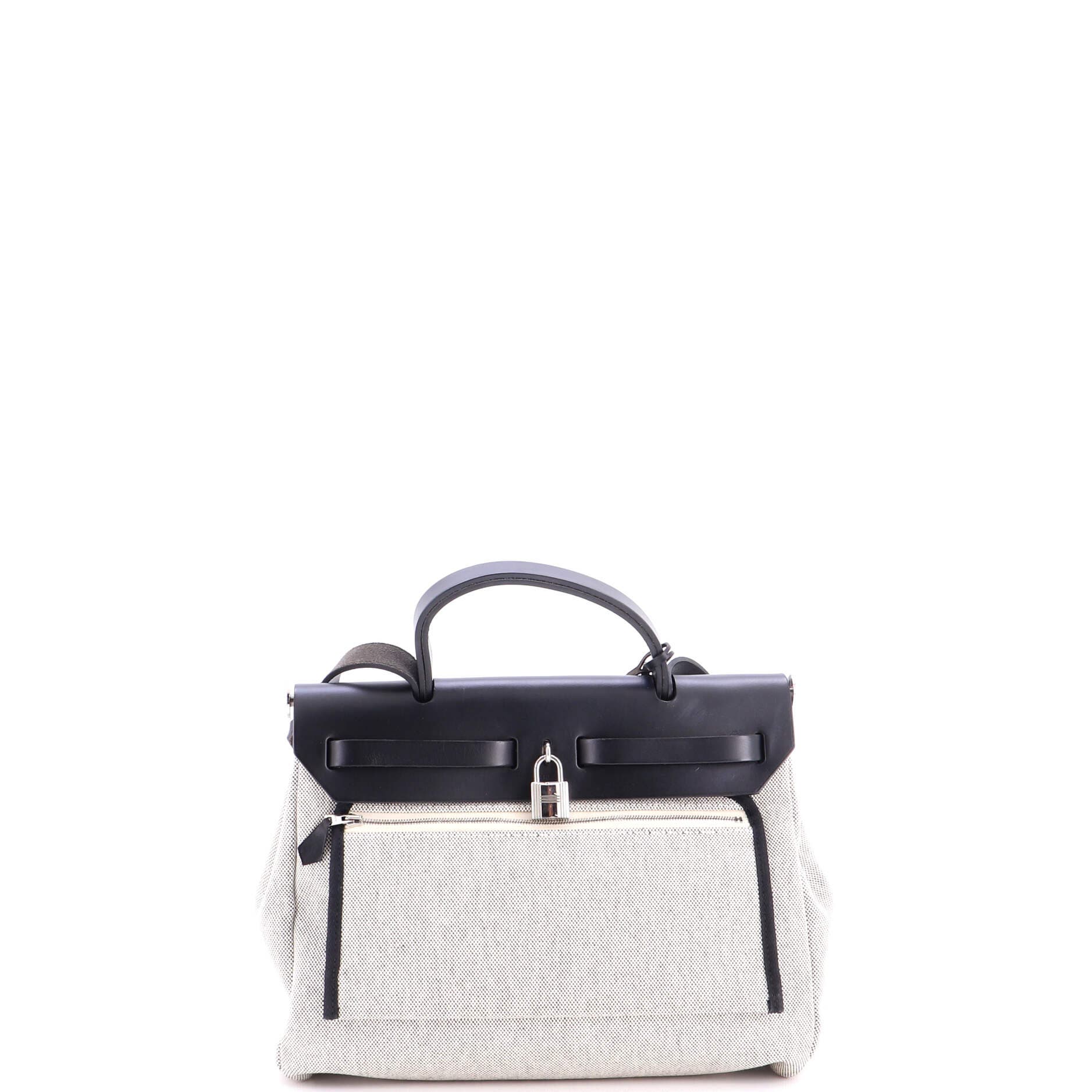 Pre-Owned Hermes Herbag Zip Pegase Pop Toile and Leather 31, Alternate, color, Bleu Indigo