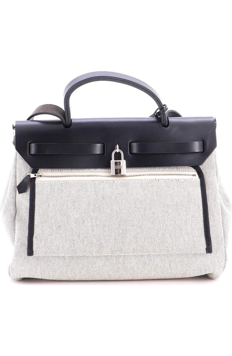 Pre-Owned Hermes Herbag Zip Pegase Pop Toile and Leather 31, Alternate, color, Bleu Indigo