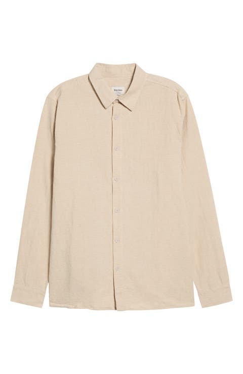 Classic Linen & Cotton Button-Up Shirt