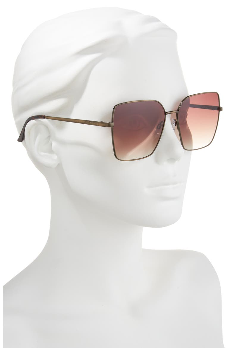 61mm Square Sunglasses, Alternate, color, ANTIQUE GOLD
