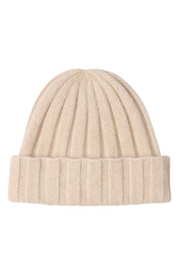 Sofia Cashmere Cable Stitch Cuffed Cashmere Beanie In Neutral