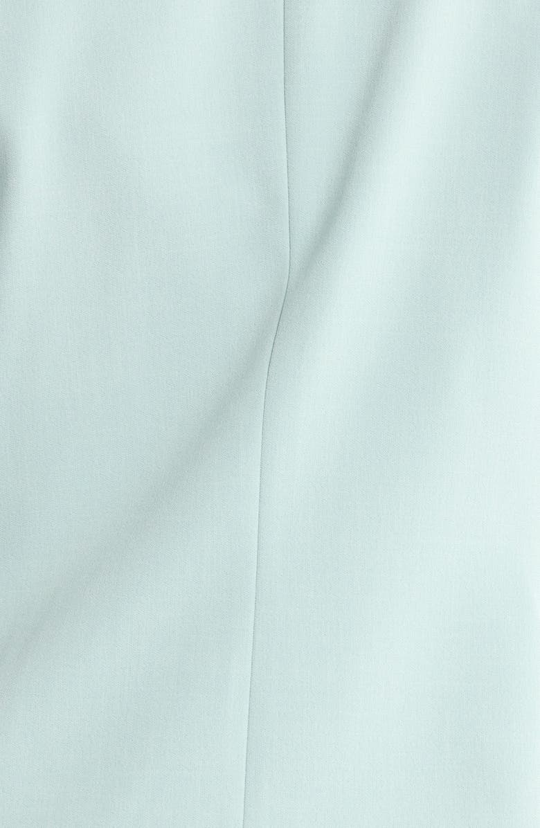 KASPER Contrast Trim Tweed Jacket, Alternate, color, Sea Glass/ Black