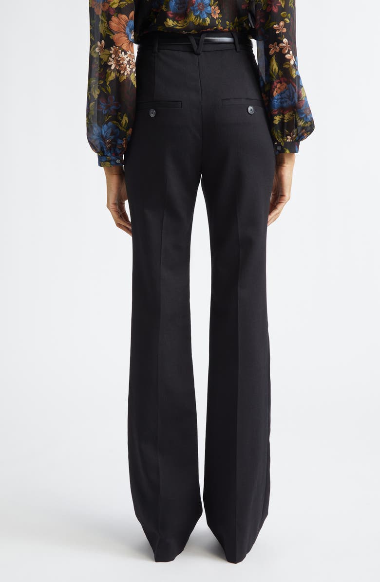 Veronica Beard Gracie Stretch Wool Flare Leg Pants, Alternate, color, Black