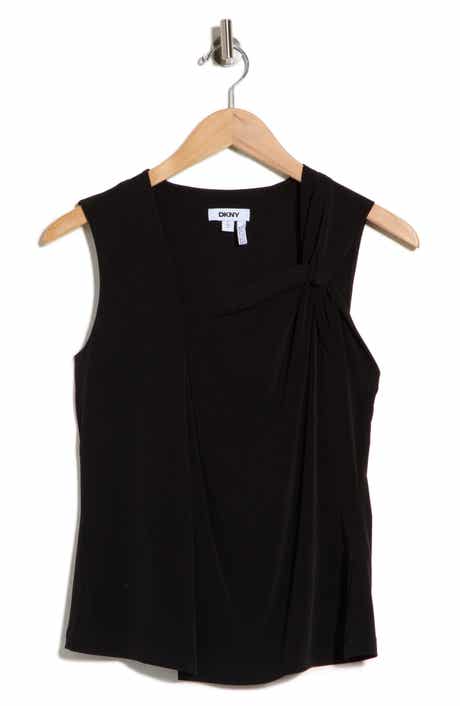 Asymmetric Neckline Jersey Tank