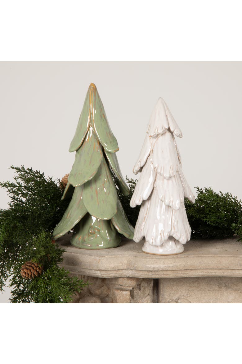 Handmade Stoneware Tree, Reactive Glaze Finish, Alternate, color, Multicolor