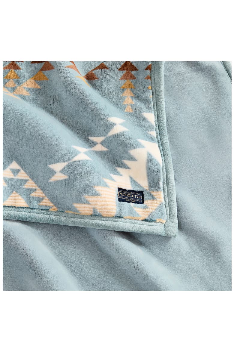 Bridge Creek Fleece Throw Blanket, Alternate, color, BLUE