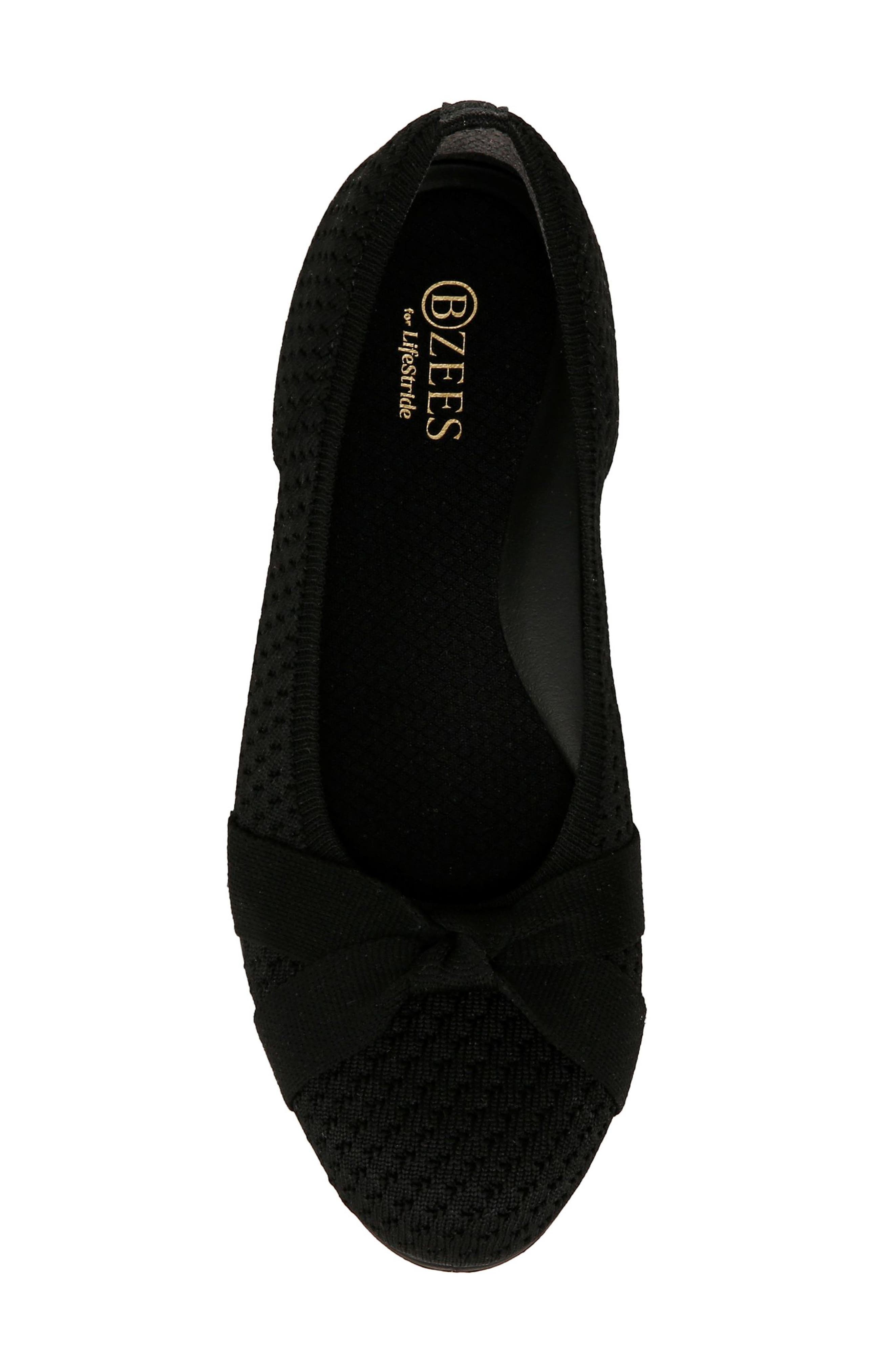 LifeStride Kissed Knit Ballet Flat, Alternate, color, Black