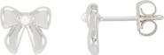 Estella Bartlett Faux Pearl Bow Stud Earrings
