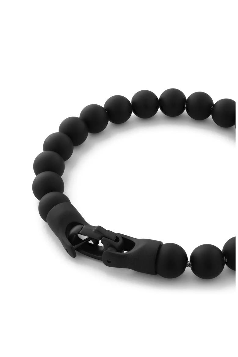 Men's Black Onyx Beaded Bracelet, Alternate, color, ONYX